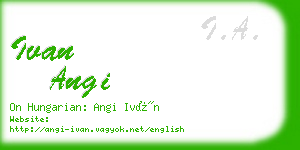 ivan angi business card